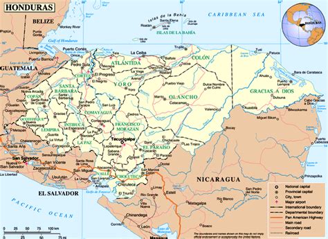 Mapa De Honduras Y Sus Departamentos Damienjunaid