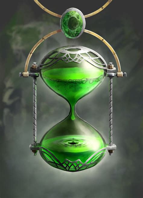 Green Hourglass Poison Necklace By Artlanding Heroic Fantasy Fantasy