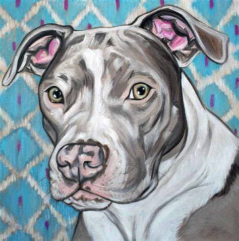 Browse the user profile and get inspired. My favorite pet portraits that I've done, "Lorelei" 16x16" | Original animal art, Pitbull art ...