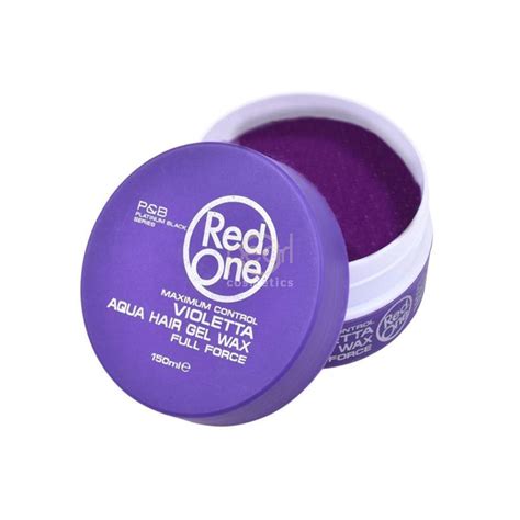 The aqua hair gelwax violet provides you a maximum control and excellent shine with its combination of gel and wax. RED ONE VIOLETTA AQUA HAIR GEL WAX 150 ML