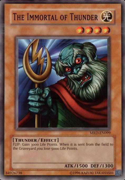 Nov 04, 2020 · dark legion includes plenty of awesome cards, with only three useless normal monsters included in the deck. Card Errata:The Immortal of Thunder | Yu-Gi-Oh! | FANDOM powered by Wikia