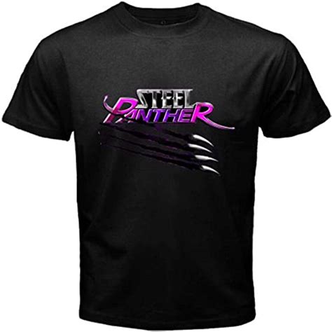New Steel Panther Logo Metal Rock Band Mens Black T Shirt Size S To