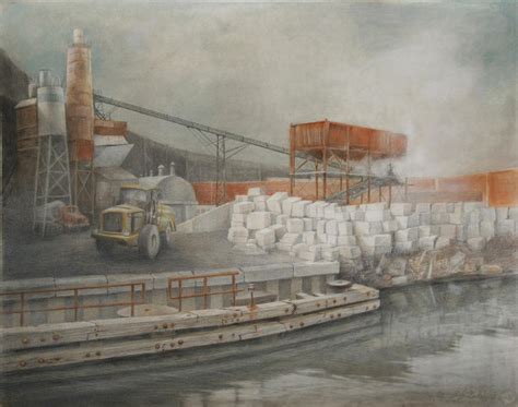 White Cinder Blocks Drawing by Stefan Beltzig