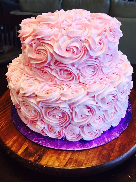My First 2 Layer Rosette Cake Sweet 16 Birthday Birthday Food 16th