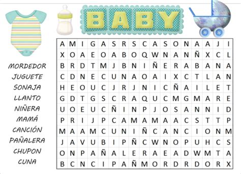 Sopa De Letras Baby Shower Para Imprimir Top10retractablehose