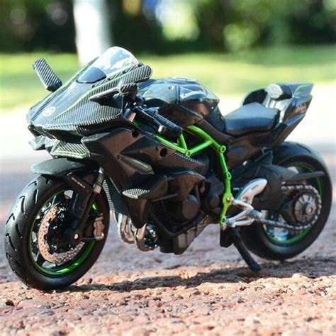 118 Maisto Kawasaki Ninja H2r Iron Motorcycle Racing Alloy Static