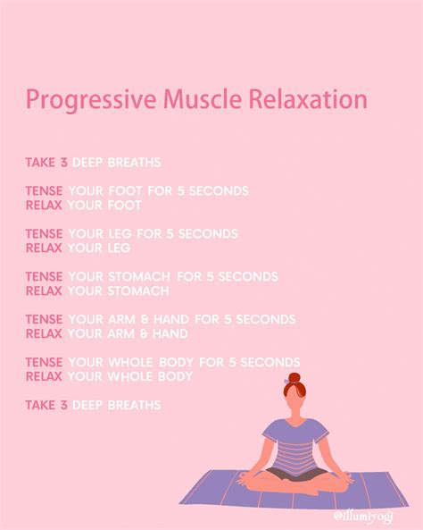 Free Progressive Muscle Relaxation Meditation Infographic