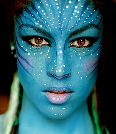 Avatar Face Painting Halloween Alien Makeup Face Painting Designs