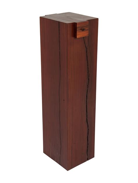Furniture Contemporary Wood Pedestal Brown Shelving And Storage