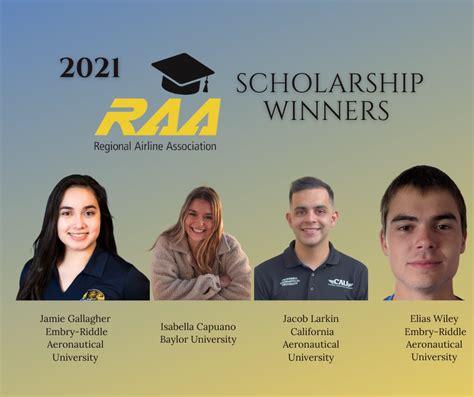 Raa Announces 2021 Scholarship Recipients Regional Airline Association