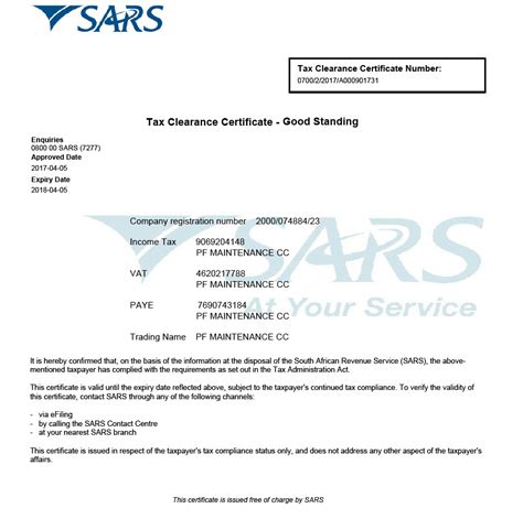 A tax clearance certificate is a document issued by a state government agency, usually the department of revenue. Tax Clearance Certificate - PF Maintenance - Fourways ...