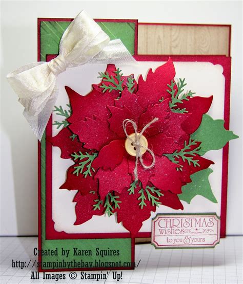 Stampin By The Bay Poinsettia Z Fold Card