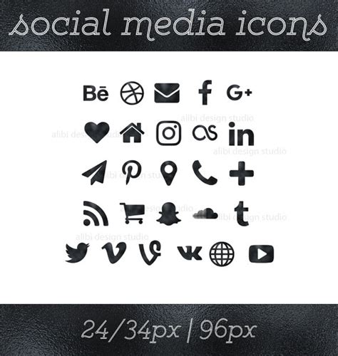 Discover 100+ social media icons designs on dribbble. Social Media Icons Black Foil Icons Black Button Social