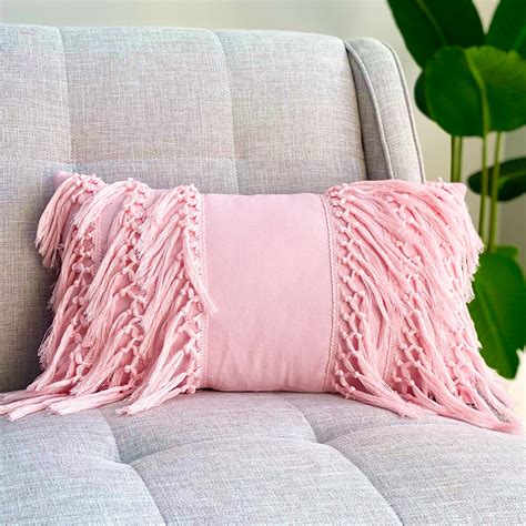 Bright Pink Cozy Braids Pillow Decora Home