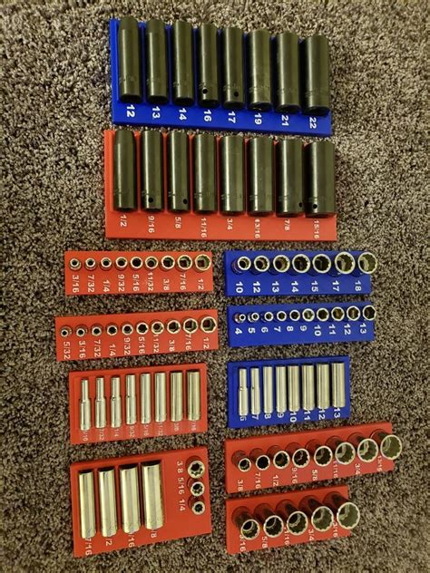 Have you been trying different socket storing ideas? Socket Organizer Set by Andeker - Thingiverse (With images) | Socket organizer, Toolbox socket ...