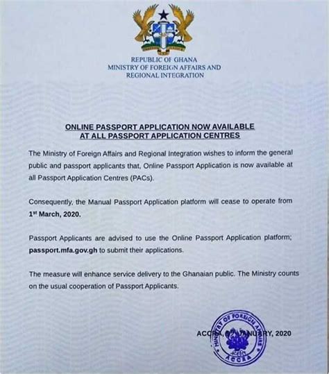 No More Manual Ghana Passport Application General News