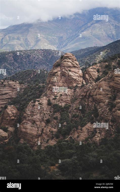 A Vertical Shot Of Beautiful Rocky Hills Stock Photo Alamy