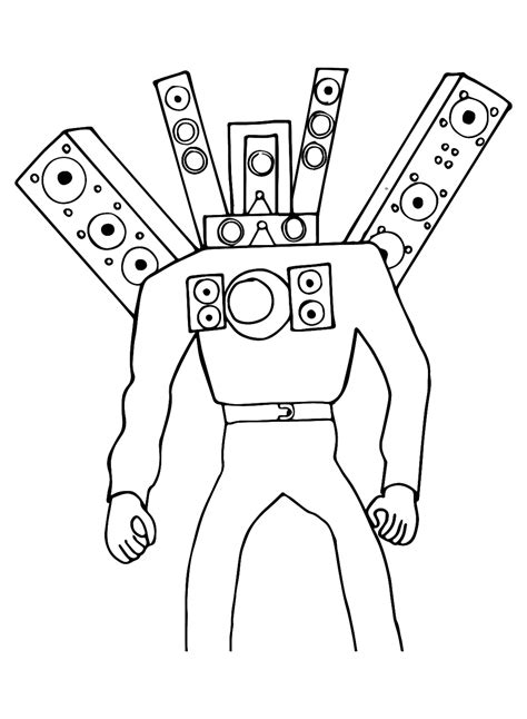 Titan Speakerman Picture To Color Free Printable Coloring Pages