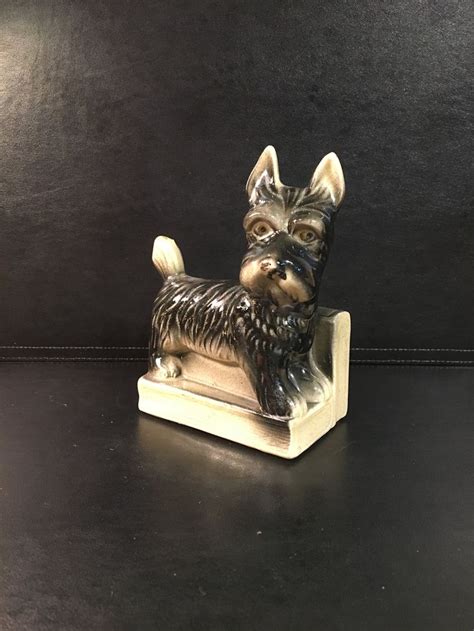 Vintage Scottie Dog Scottish Terrier Bookend Kitsch Office Etsy