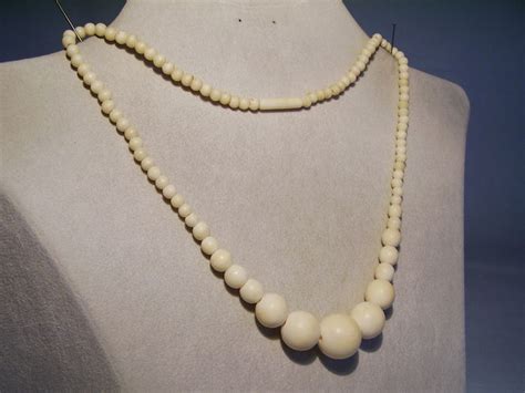 Antique Ivory Bead Necklace Catawiki