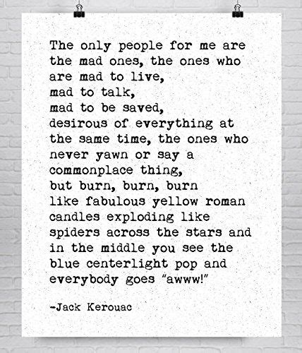 Jack Kerouac On The Road Fine Art Literary Quote Print Book Lovers