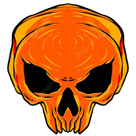 Skull Halloween Illustration Vector Mascot Cartoon Skull Cartoon