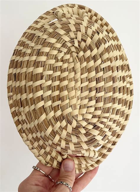 Oval Charleston Sweetgrass Basket Small Size Handmade Vintage Etsy