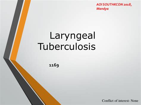 Pdf Laryngeal Tuberculosis