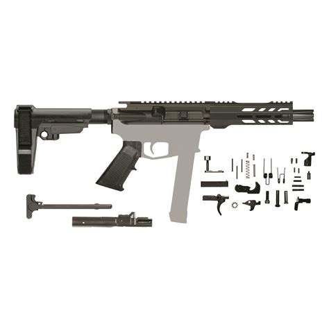 Steel, parts, and final product are all 100% usa manufactured. CBC AR-15 Pistol Kit, Semi-automatic, 9mm, 7.5" Barrel ...