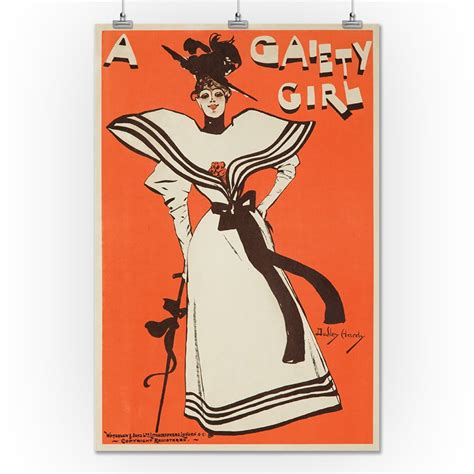A Gaiety Girl Orange Vintage Poster Artist Dudley Hardy England C 1893 24x36 Giclee Gallery