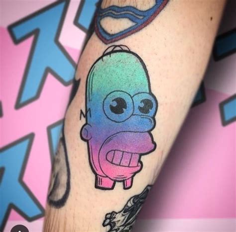 Homer Simpson Tattoo Shared By Gravegurl Simpsons Tattoo Tattoos