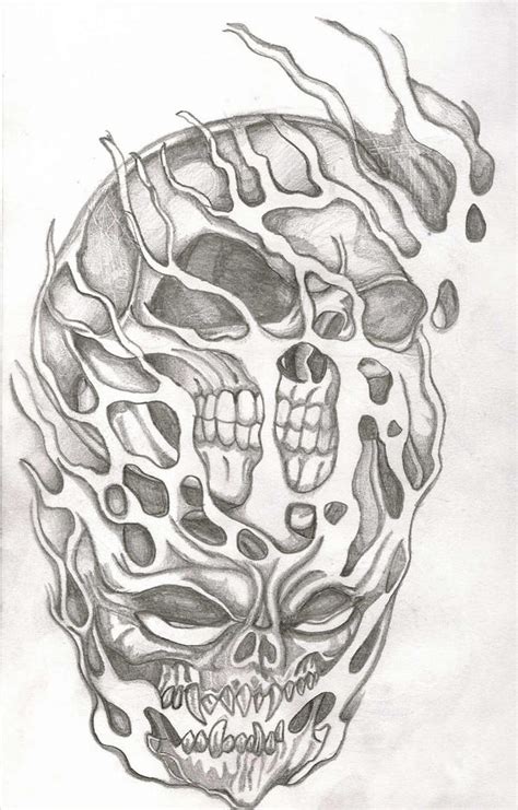 Flaming Skulls By Jonnycrabb On Deviantart