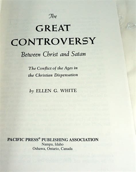 The Great Controversy By Ellen White Very Good Hardcover Text Etsy