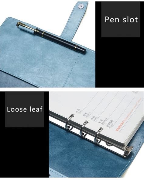 Luxus Leder Hochwertige A5 Notebook Lose Blatt Bindung Pu Journal