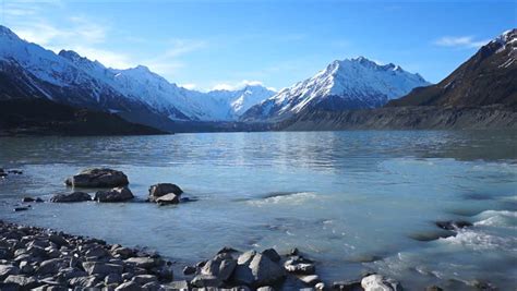 Glacier Lake With Turquoise Blue Stock Footage Video 100 Royalty Free