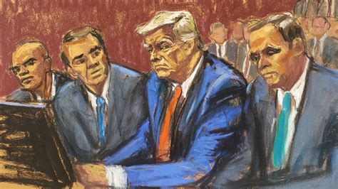 Court Artists On Their Three Very Different Trumps Bbc News