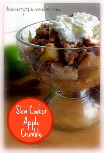 easy crockpot apple crumble the sassy slow cooker recipe slow cooker apples slow cooker