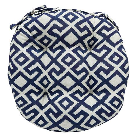 Unfortunately, the hard chair seats can be quite uncomfortable. Outdoor Set of 2 16" Round Bistro Chair Cushions Navy Blue ...