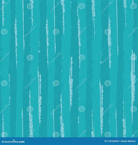Painterly Teal Stripe Vector Seamless Pattern Background Overlapping