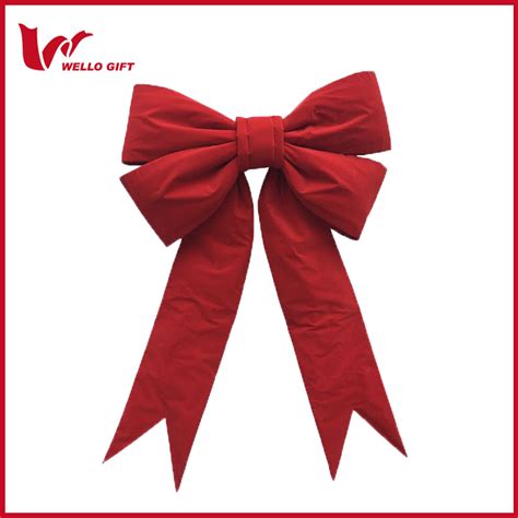 Commercial Christmas Decoration Bow Red Structural Velvet Bow China