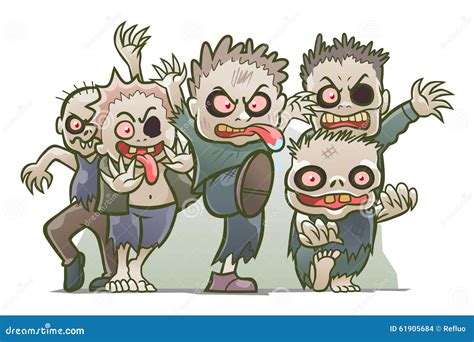 Cute Zombies Stock Vector Illustration Of Dead Hungry 61905684