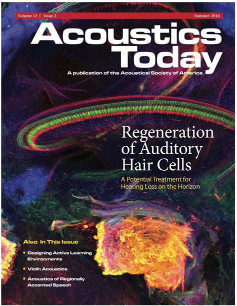 Acoustical Society Of America On Linkedin Regeneration Of Auditory