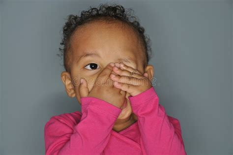 Little Girl Peeping Stock Photo Image Of Covered Child 24709774