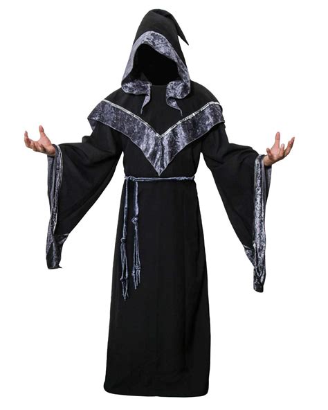 Dark Magician Character Costumes Mens Sorcerer Robe