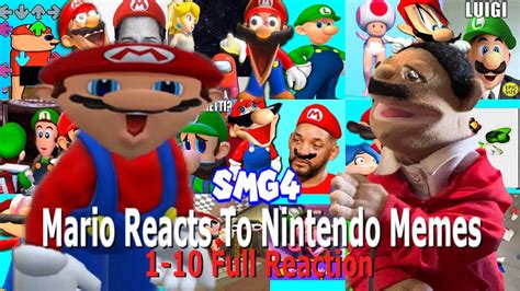 Smg4 Mario Reacts To Nintendo Memes 1 10 Full Reaction Youtube