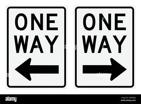 One Way Signs Vector And Illustrations Stock Vector Image And Art Alamy