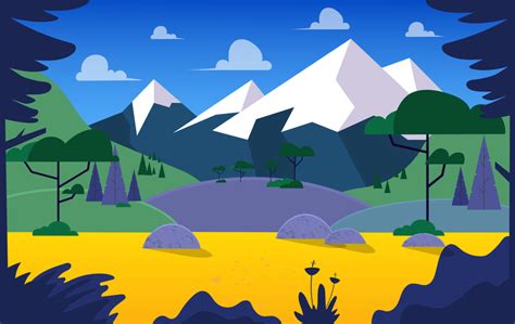 Vector Paisaje Ilustraci N Vector En Vecteezy