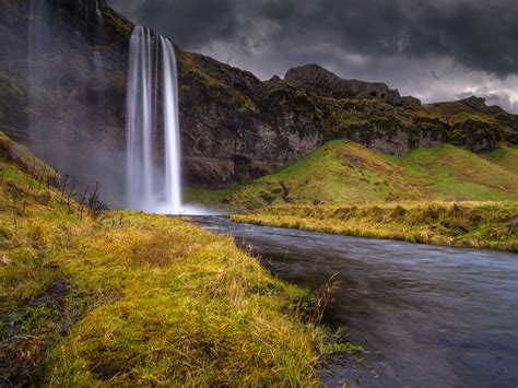 waterfall iceland forest-Scenery Photo HD Wallpaper Preview ...