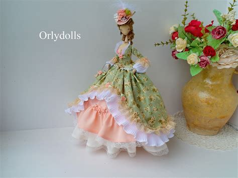 Princess Doll Rococo Style Doll Pink Dress Fabric Doll Etsy