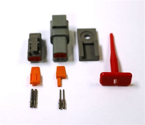Deutsch Dtm 2 Pin Connector Kit 20 Ga Solid Contacts Ebay